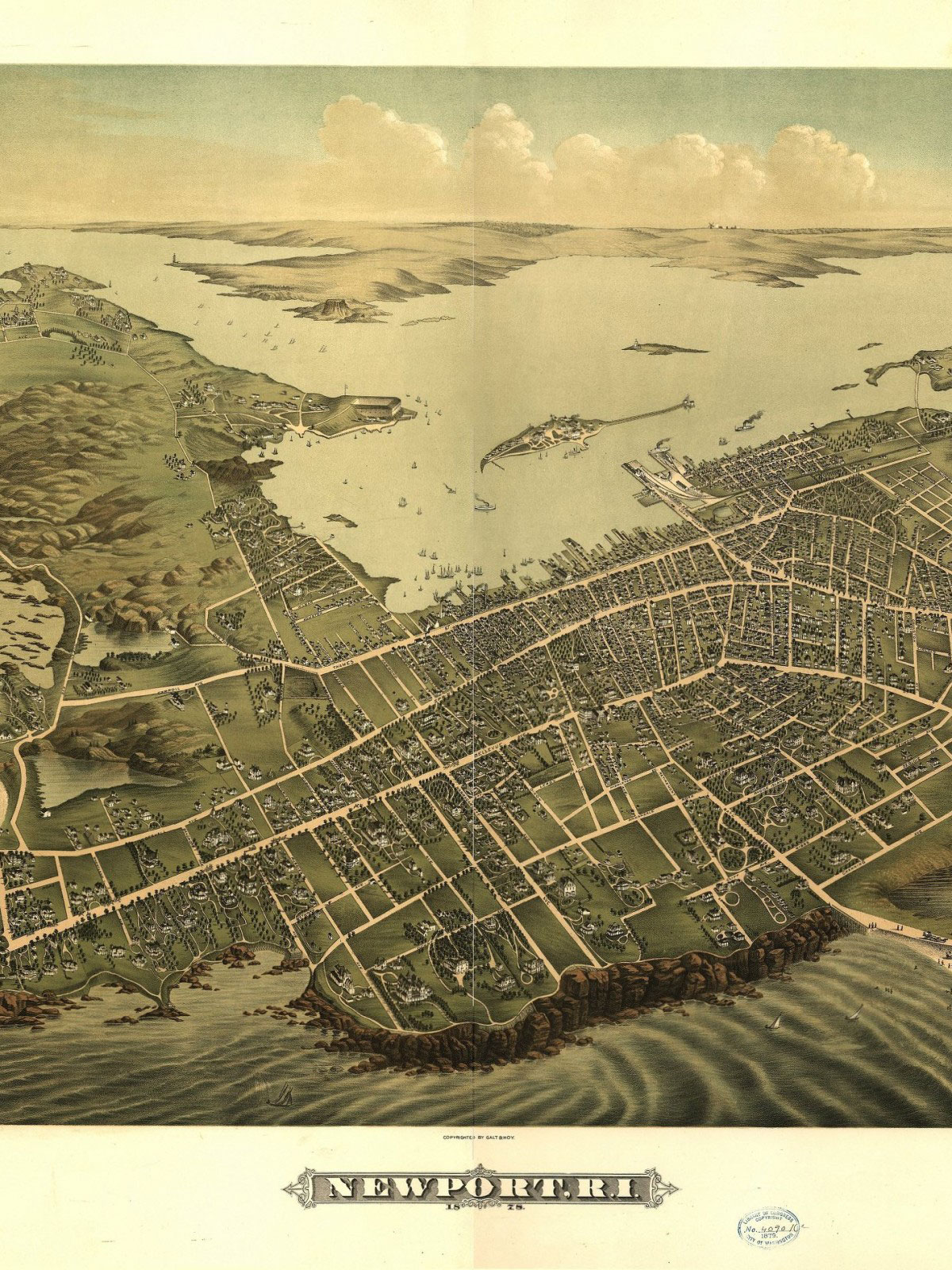 Newport Rhode Island - Historical Map
